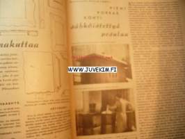 Kotiliesi 1947 nr 22. Artikkeleja mm  Turun Marttojen Talouskoulu  antaa jälkiruokaohjeita vuonna 1947.  Puutyöohjeet:  Taulun kehys. Pehmolelujen teko-ohjeita.