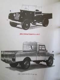 Land-Rover Parts Cataloguel series 1,  86,88,107,109 Petrol and Diesel Models, Part no. 4107  - Varaosakirja, Katso tarkemmat mallit ja sisällysluettelo kuvista