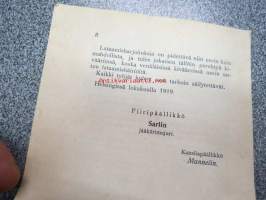 Otteita Helsingin Suojeluskunnan päiväkäskyistä 1919