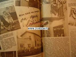 Kotiliesi 1947 nr 19. Ajankuvaa ja ruokaohjeita vuodelta 1947. Mm. sokerijuurikassiirappi.  Tampellan tehtaiden työntekijöiden elämästä kertovat artikkeli