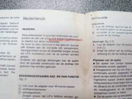 Philips FP 362 -levysoitin -käyttöohjekirja useilla kielillä