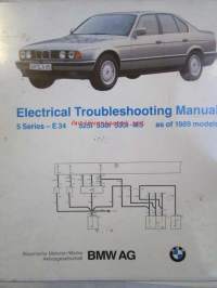 BMW Electrical Troubleshooting Manual, 5 Series - E34, 525i, 530i, 535i  M5, as of 1989 Models, elektroniikan vaianmääritys ohjekirja, Katso kuvasta tarkemmat