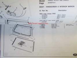Land-Rover, Range Rover, Parts Catalogue Genuine Parts ( RTC 9961 CB ) september 1994, Varaosaluettelo, Katso tarkemmat mallit ja sisällysluettelo kuvista