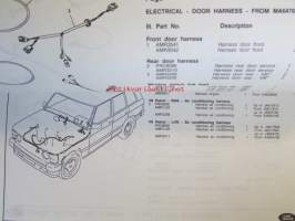 Land-Rover, Range Rover, Parts Catalogue Genuine Parts ( RTC 9961 CB ) september 1994, Varaosaluettelo, Katso tarkemmat mallit ja sisällysluettelo kuvista