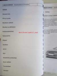 Honda Accord 1999, Honda-TTO/Koulutus 1999 katso tarkemmin kuvista mahdolliset mallit ja sisällys.