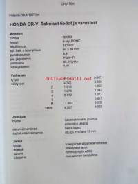 Honda CR-V, Tekninen Koulutus 1997, katso tarkemmin kuvista mahdolliset mallit ja sisällys.