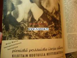 Kotiliesi 1942 nr 10, Mannerheim 75 vuotta -artikkeli ja kuvia, kevätnokkosella on monta käyttötapaa, villivihanneksia keräämme ruoan jatkoksi ja talven varaksi