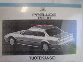 Honda Prelude 2.0i 16, Tuotekansio 1987, katson kuvista tarkemmin muut tiedot ja sisällysluettelo