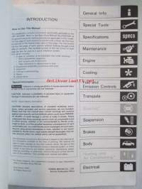 Honda Accord Shop Manual, Electrical Wiring Diagram 1987 / Honda Accord supplement 1987, Sisältää 2 eri korjauskirjaa, katson kuvista tarkemmin muut tiedot ja