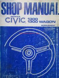 Honda Civic 1300/1300 Wagon Shop Manual 1979, Honda Civic 1300/1300 Wagon Supplement (Civic 3DR/back)(Civic STN/WAG)(Civic 4DR SED), Supplement 1981, Honda Civic