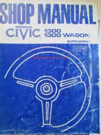 Honda Civic 1300/1300 Wagon Shop Manual 1979, Honda Civic 1300/1300 Wagon Supplement (Civic 3DR/back)(Civic STN/WAG)(Civic 4DR SED), Supplement 1981, Honda Civic