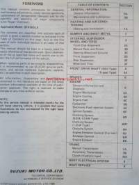 Suzuki SF 416 Service Manual - Korjauskirja, katso kuvista tarkemmin muut tiedot ja sisällysluettelo