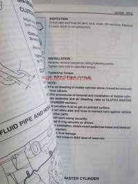 Suzuki SQ416 / SQ420 / SQ625 Service Manual Vol 1 of 2, Chassis/Electrical/Body - Korjauskäsikirja Alustan/Sähkön/Rungon, katso kuvista tarkemmin muut tiedot ja