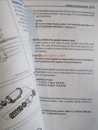 Suzuki SQ416 / SQ420 / SQ625 Service Manual Vol 1 of 2, Chassis/Electrical/Body - Korjauskäsikirja Alustan/Sähkön/Rungon, katso kuvista tarkemmin muut tiedot ja