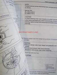 Suzuki SQ416 / SQ420 / SQ625 Service Manual Vol 1 of 2, Chassis/Electrical/Body - Korjauskäsikirja Alustan/Sähkön/Rungon, katso kuvista tarkemmin muut tiedot ja