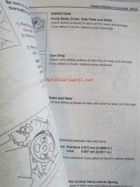 Suzuki SQ416 / SQ420 / SQ625 Service Manual Vol 1 of 2, Chassis/Electrical/Body - Korjauskäsikirja Alustan/Sähkön/Rungon, katso kuvista tarkemmin muut tiedot ja