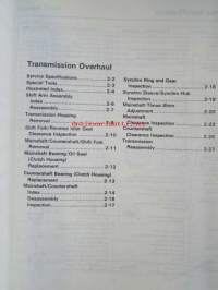 Honda Shop Manual H2 Manual Transmission Maintenance and Repair 1987 - Korjauskäsikirja, katso kuvista tarkemmin muut tiedot ja sisällysluettelo