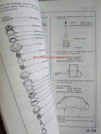 Honda Shop Manual D2 Manual Transmission Maintenance and Repair 1987 - Vaihdelaatikon Korjauskäsikirja, katso kuvista tarkemmin muut tiedot ja sisällysluettelo