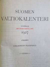 Suomen valtiokalenteri 1927