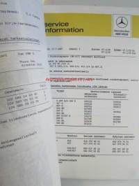 Mercedes-Benz SI Service Information -  Huoltokirjeitä, Katso kuvista tarkemmin mallimerkinnät ja sisällysluettelo