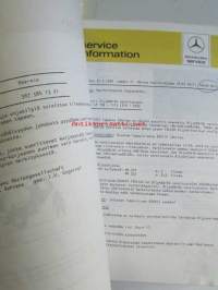 Mercedes-Benz SI Service Information -  Huoltokirjeitä, Katso kuvista tarkemmin mallimerkinnät ja sisällysluettelo