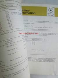 Mercedes-Benz SI Service Information -  Huoltokirjeitä, Katso kuvista tarkemmin mallimerkinnät ja sisällysluettelo