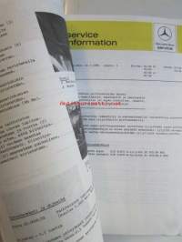 Mercedes-Benz SI Service Information -  Huoltokirjeitä, Katso kuvista tarkemmin mallimerkinnät ja sisällysluettelo