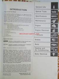 Honda Prelude Shop Manual 1979, Prelude Supplement 1979, Prelude  2DR SED Supplement 1980 and 1981, Sisältää Honda Preluden 4 eri korjauskirjaa, katson kuvista