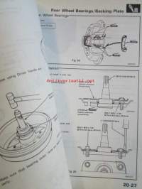 Honda Prelude Shop Manual 1979, Prelude Supplement 1979, Prelude  2DR SED Supplement 1980 and 1981, Sisältää Honda Preluden 4 eri korjauskirjaa, katson kuvista