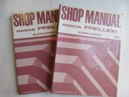 Honda Prelude Shop Manual Supplement 1989, Prelude Supplement 1990, Sisältää Honda Preluden 2 eri korjauskirjaa, katson kuvista tarkemmin muut tiedot ja