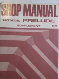 Honda Prelude Shop Manual Supplement 1989, Prelude Supplement 1990, Sisältää Honda Preluden 2 eri korjauskirjaa, katson kuvista tarkemmin muut tiedot ja