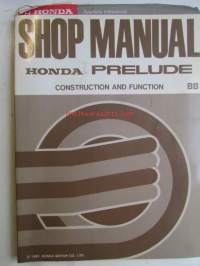 Honda Prelude Shop Manual Chassis maintenance and Repair 1988, Prelude Construction and Function 1988, Prelude Body Repair Manual 1988  - Sisältää Honda Preluden