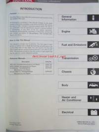 Honda Prelude Shop Manual Chassis maintenance and Repair 1988, Prelude Construction and Function 1988, Prelude Body Repair Manual 1988  - Sisältää Honda Preluden