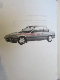 Honda Prelude Shop Manual Chassis maintenance and Repair 1988, Prelude Construction and Function 1988, Prelude Body Repair Manual 1988  - Sisältää Honda Preluden