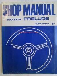 Honda Prelude Shop Manual 2DR Coupe Construction and Function 1983, Prelude 2DR Coupe Supplement 1984, Prelude 2DR Coupe Supplement 1984, Prelude 2DR Coupe