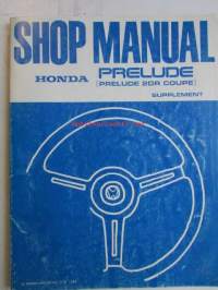 Honda Prelude Shop Manual 2DR Coupe Construction and Function 1983, Prelude 2DR Coupe Supplement 1984, Prelude 2DR Coupe Supplement 1984, Prelude 2DR Coupe