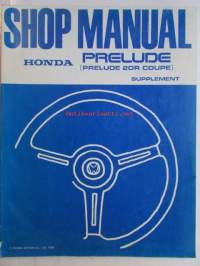 Honda Prelude Shop Manual 2DR Coupe Construction and Function 1983, Prelude 2DR Coupe Supplement 1984, Prelude 2DR Coupe Supplement 1984, Prelude 2DR Coupe