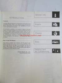 Honda Prelude Shop Manual 2DR Coupe Construction and Function 1983, Prelude 2DR Coupe Supplement 1984, Prelude 2DR Coupe Supplement 1984, Prelude 2DR Coupe