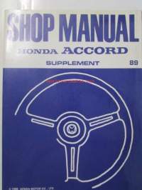 Honda Accord Shop Manual Electrical Wiring Diagram 1988-89, Accord Supplement 1988 an 1989 - Sisältää Honda Accordin 3 eri korjauskirjaa, katso kuvista tarkemmin