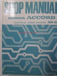 Honda Accord Shop Manual Electrical Wiring Diagram 1988-89, Accord Supplement 1988 an 1989 - Sisältää Honda Accordin 3 eri korjauskirjaa, katso kuvista tarkemmin