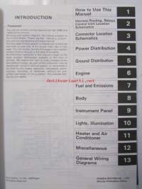 Honda Accord Shop Manual Electrical Wiring Diagram 1988-89, Accord Supplement 1988 an 1989 - Sisältää Honda Accordin 3 eri korjauskirjaa, katso kuvista tarkemmin