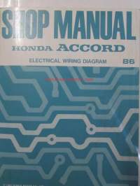 Honda Accord Shop Manual Construction and Function 1986 (Accord 3DR H/Back, Accord 4DR SED), Electrical Wiring Diagram 1986, Maintenance and Repair (Accord 3DR