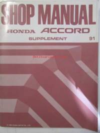 Honda Accord Shop Manual Construction and Function 1990, Body Repair Manual 1990, Chassis Maintenance and Repair 1990, Accord Supplement 1991 - Sisältää Honda