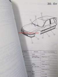 Honda Accord Shop Manual Construction and Function 1990, Body Repair Manual 1990, Chassis Maintenance and Repair 1990, Accord Supplement 1991 - Sisältää Honda