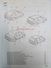 Honda Noise Control Repair Manual, Civic Model Series from 1988, katso kuvista tarkemmin muut tiedot ja sisällysluettelo