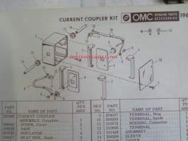 Evinrude 1969 Accessories Parts book (First in outboards), katso tarkemmat mallimerkinnät kuvista.