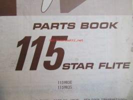 Evinrude 1969 Parts book 115 Star Flite  (First in outboards), katso tarkemmat mallimerkinnät kuvista.