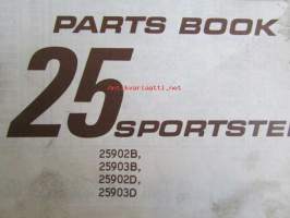 Evinrude 1969 Parts book 25 Sporster  (First in outboards), katso tarkemmat mallimerkinnät kuvista.