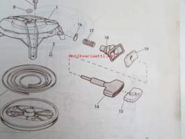 Evinrude 1969 Parts book 25 Sporster  (First in outboards), katso tarkemmat mallimerkinnät kuvista.