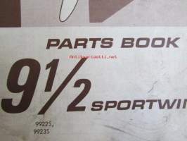 Evinrude 1969 Parts book 9 1/2 Sporstwin  (First in outboards), katso tarkemmat mallimerkinnät kuvista.